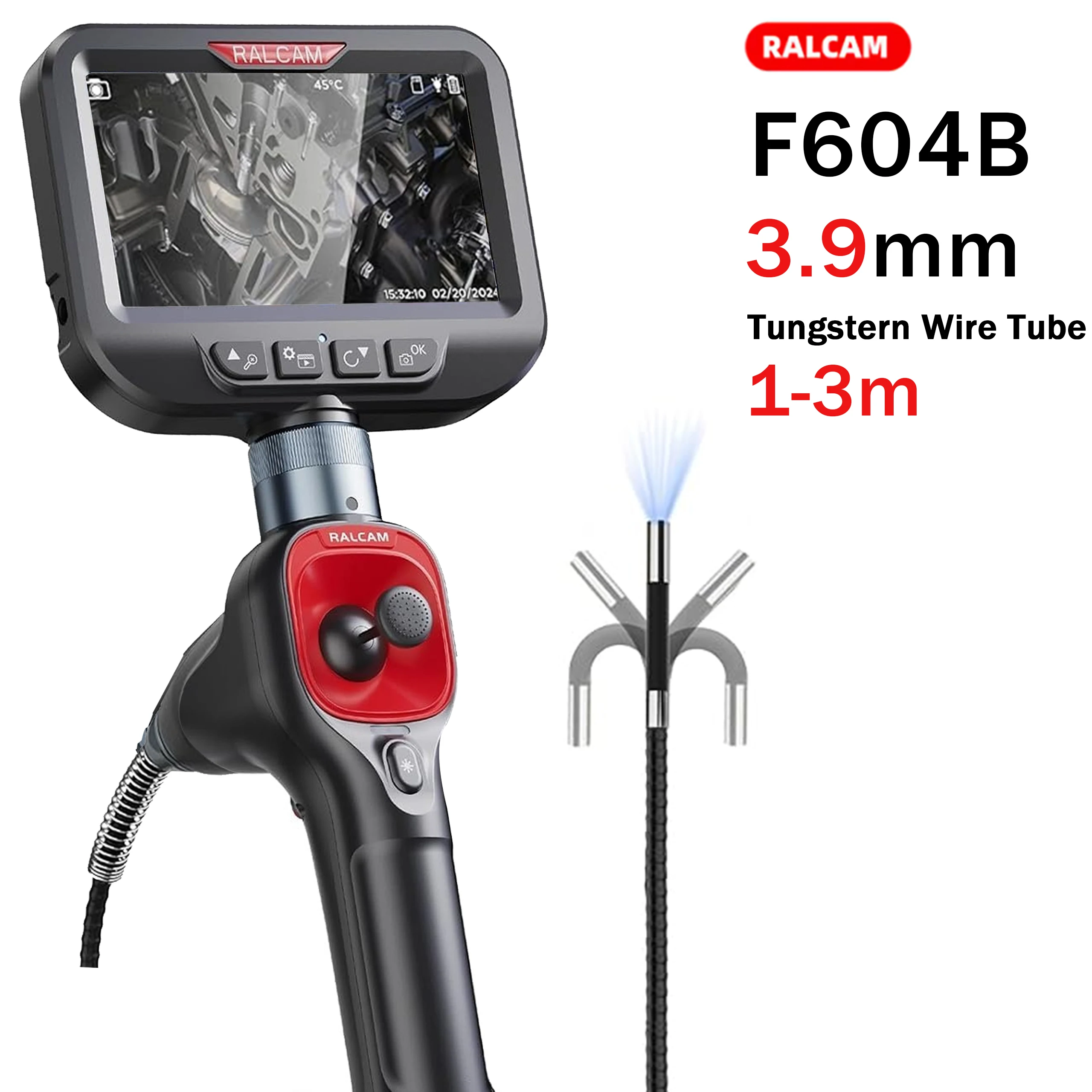 Endoscope Inspection Camera - Промышленный эндоскоп RALCAM 4-стороннего обзора 3,9