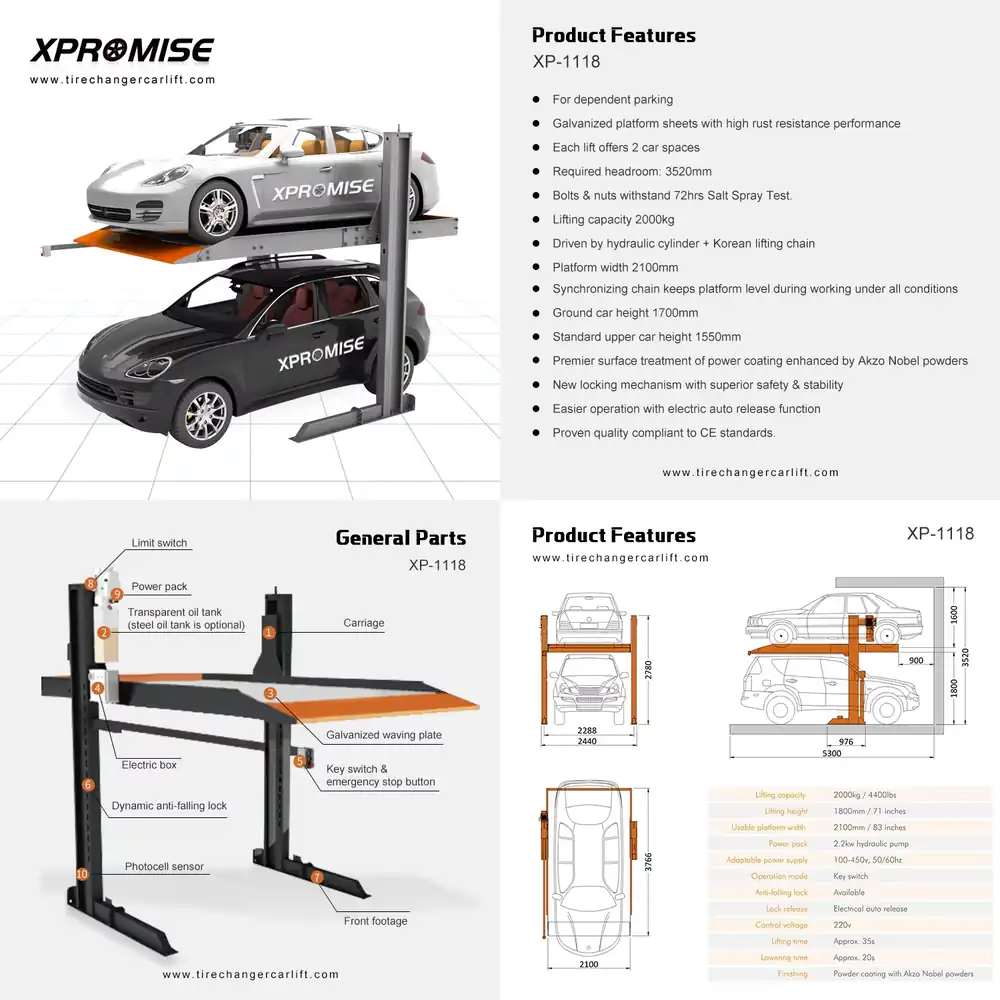 Auto Repair Shop Design - Новая двухстоечная подъемная система для парковки